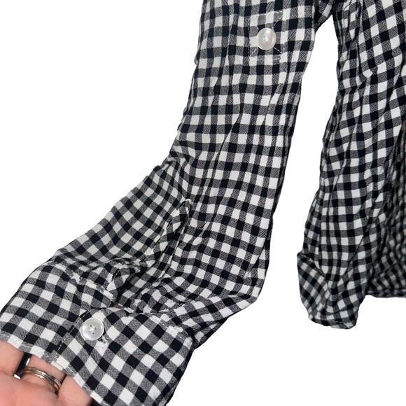 Jones New York XXL Gingham Button Down Top - Picture 5 of 7